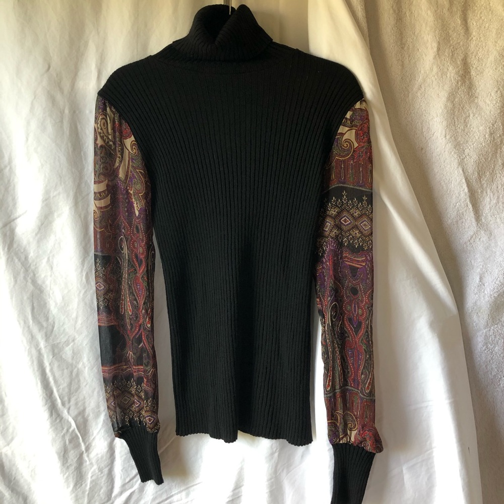 Sinéquanone | Black Turtleneck Ribbed Sweater